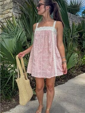 Bailey Rose Seashell Eyelet Babydoll Dress S